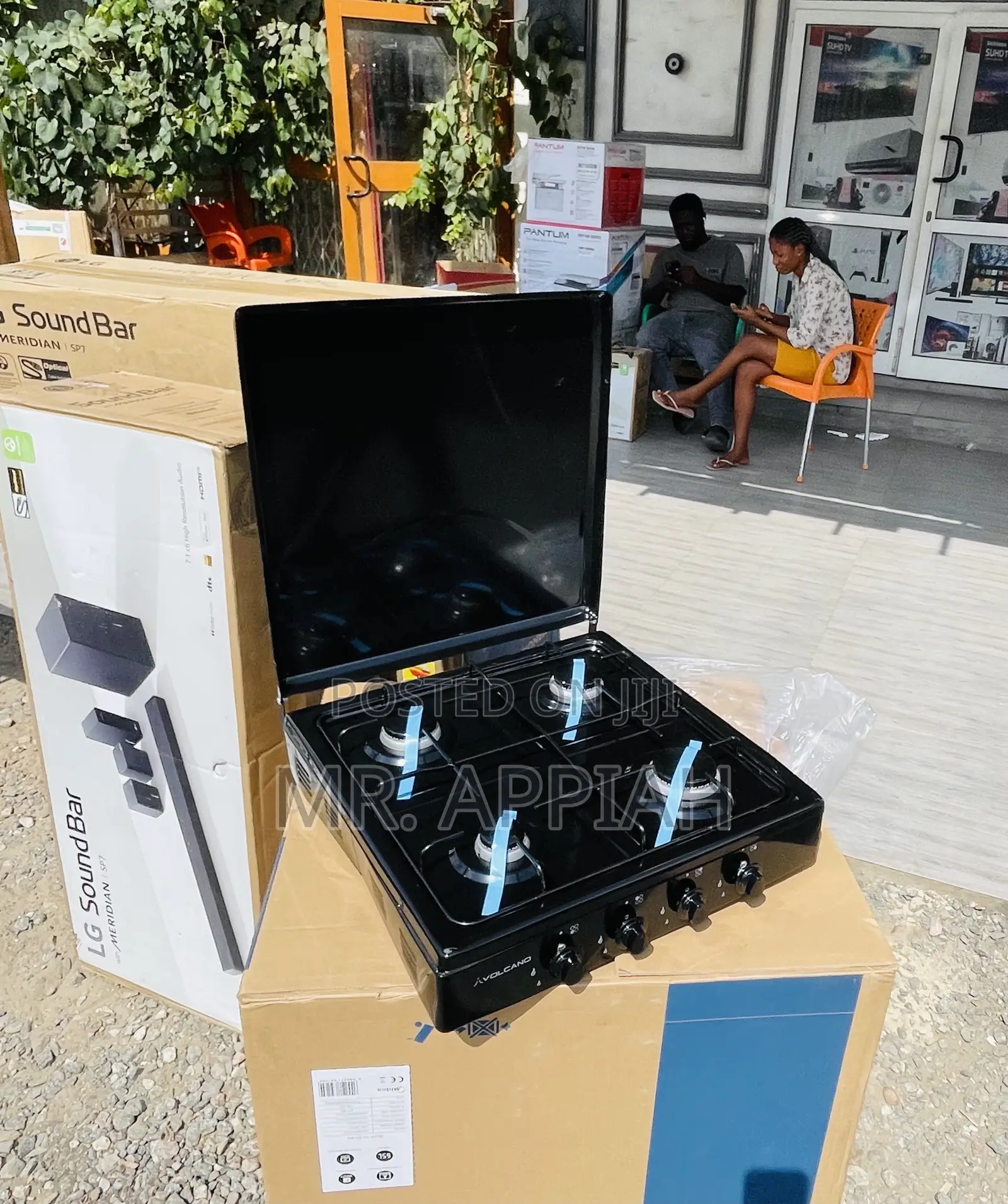 Flame  on With Yucel 4 Gas Table Top Cooker.