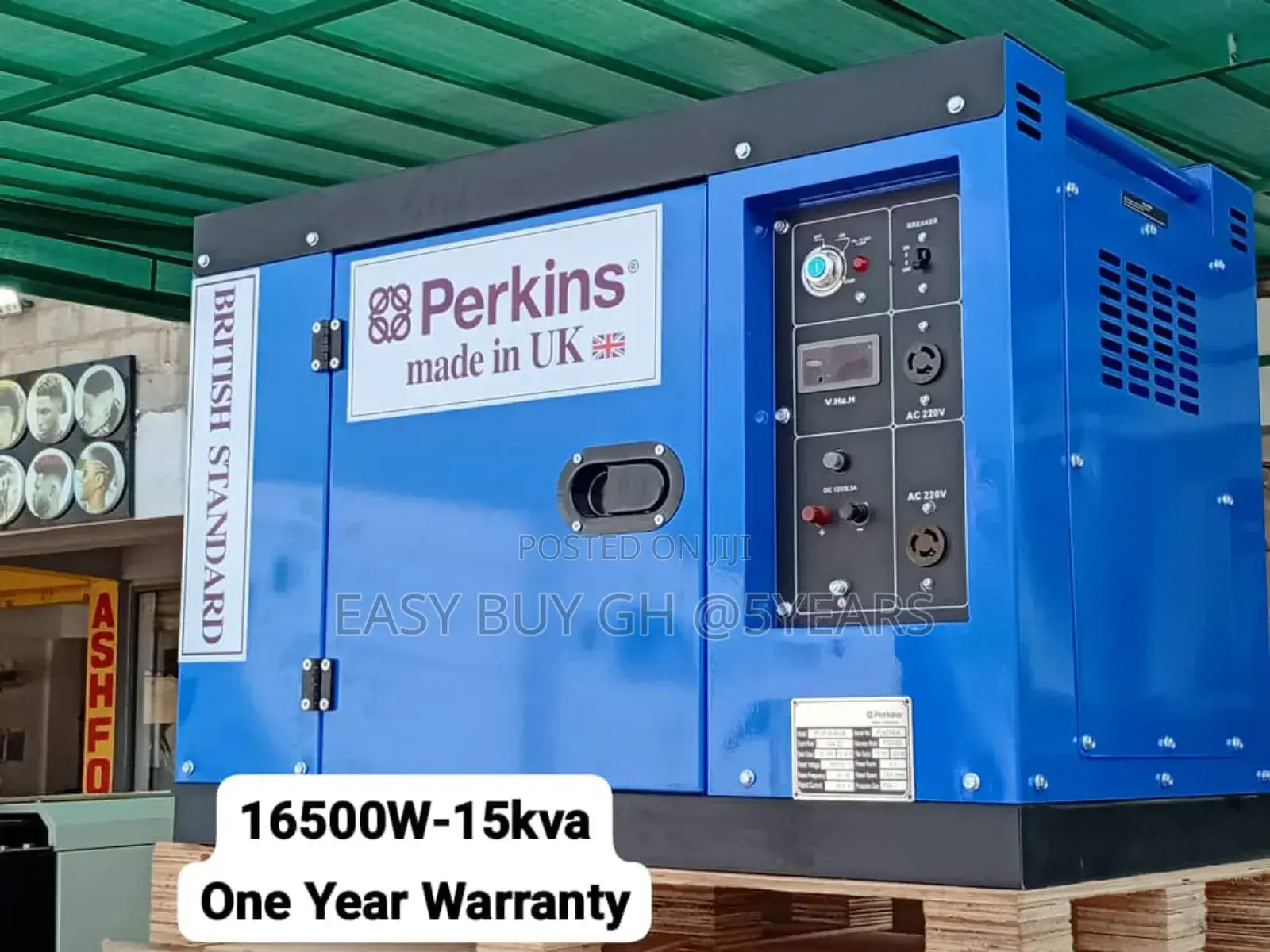Reliable Perkins Silent Generator 15.0kva 16500w Blue