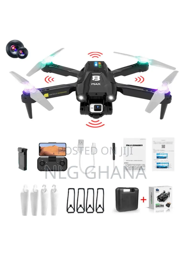 2000mah PRO Max Rc Drone With Dual Camera Obstacle Avoidance