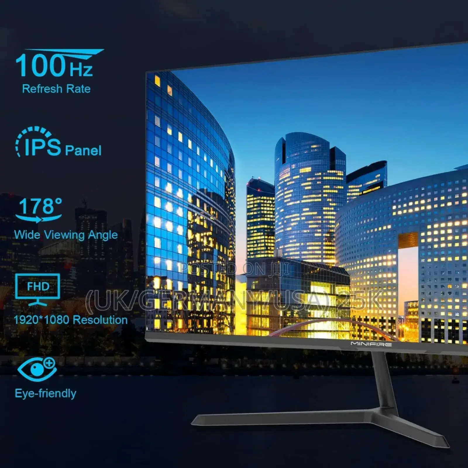 Minifire 24′′ Full Hd Ips Monitor 100 Hz 1 Ms, Adaptive-sync, Eye-care
