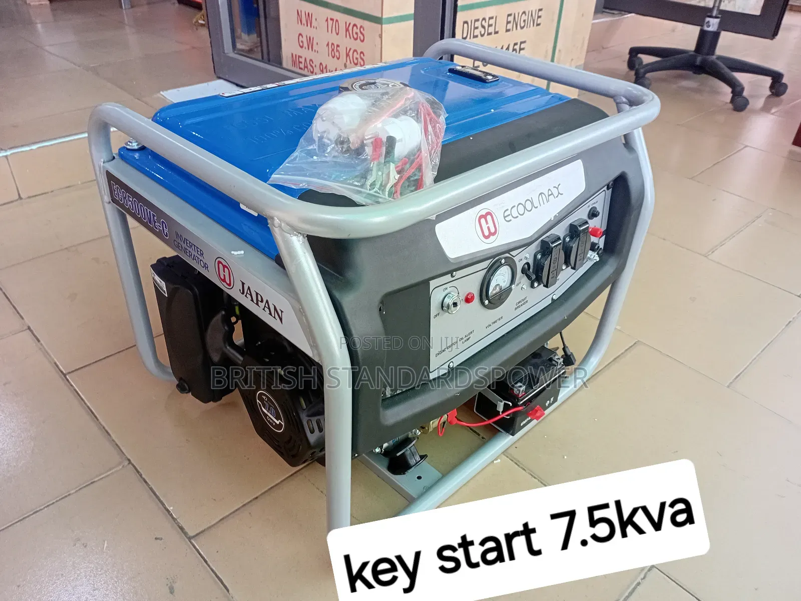New Ecoolmax Petrol Engine Generator Silent 7.5kva