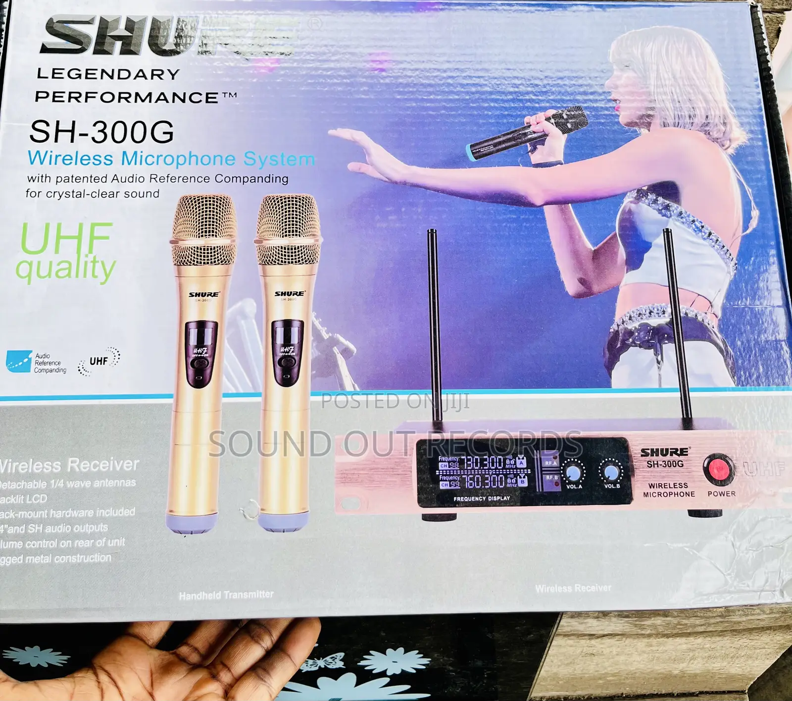 Shure Sh 300G 2in1 Wireless Microphone Gold