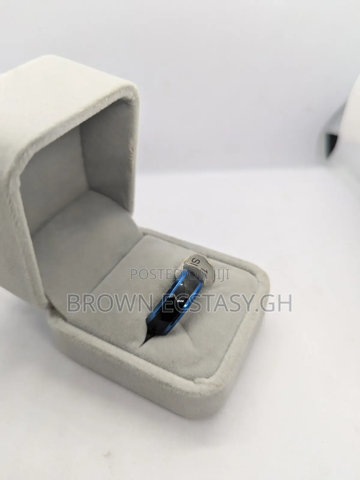 Blue and Black Wedding Ring