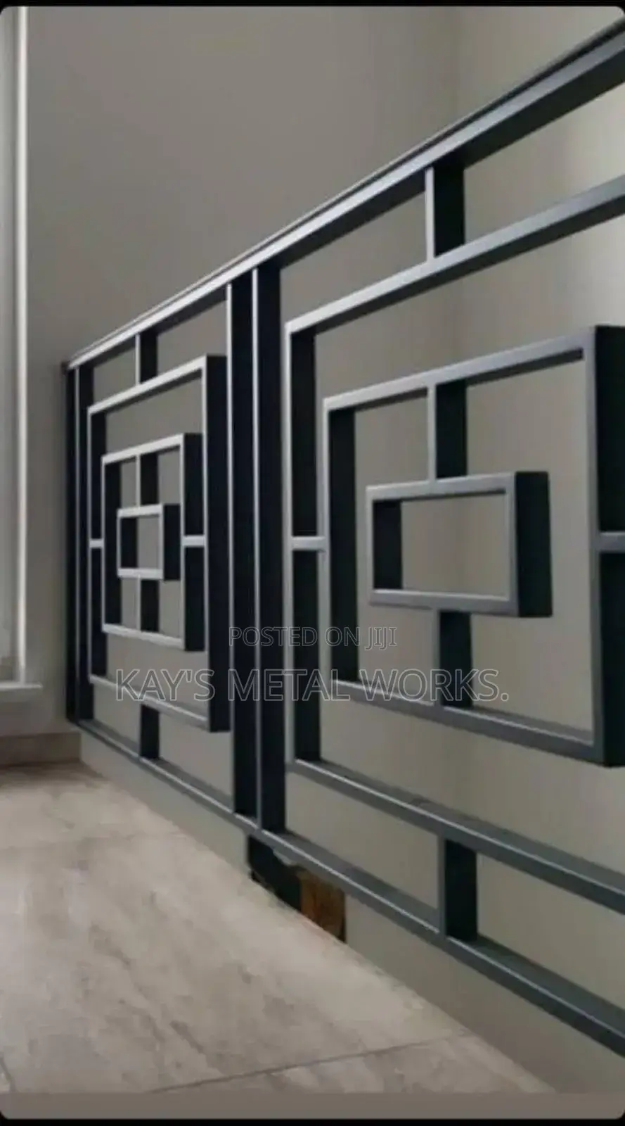 Modern Staircase Balustrade | Box Design Metal Railing