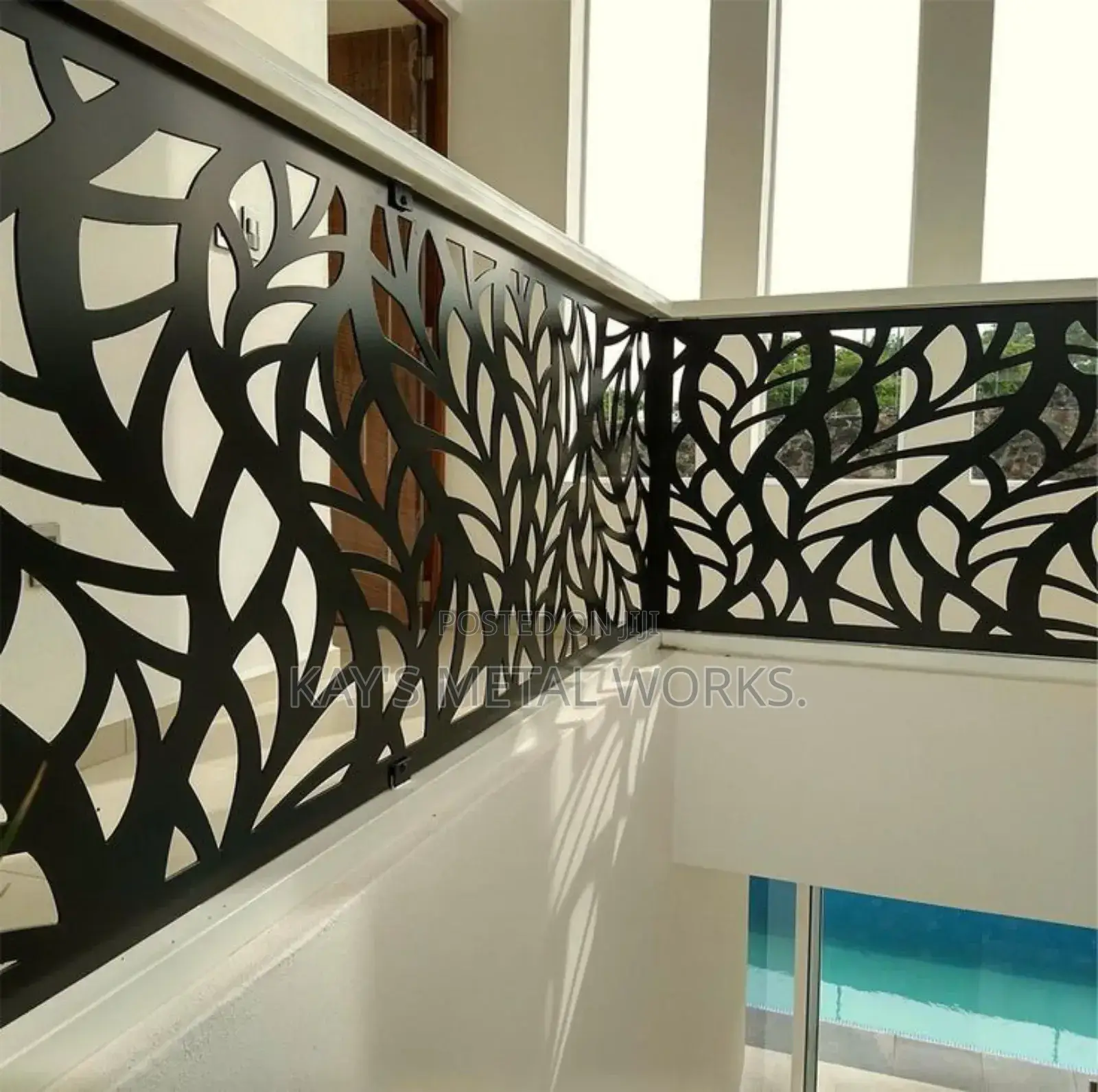 CNC Laser Cut Staircase Railing | Modern Balustrade Design