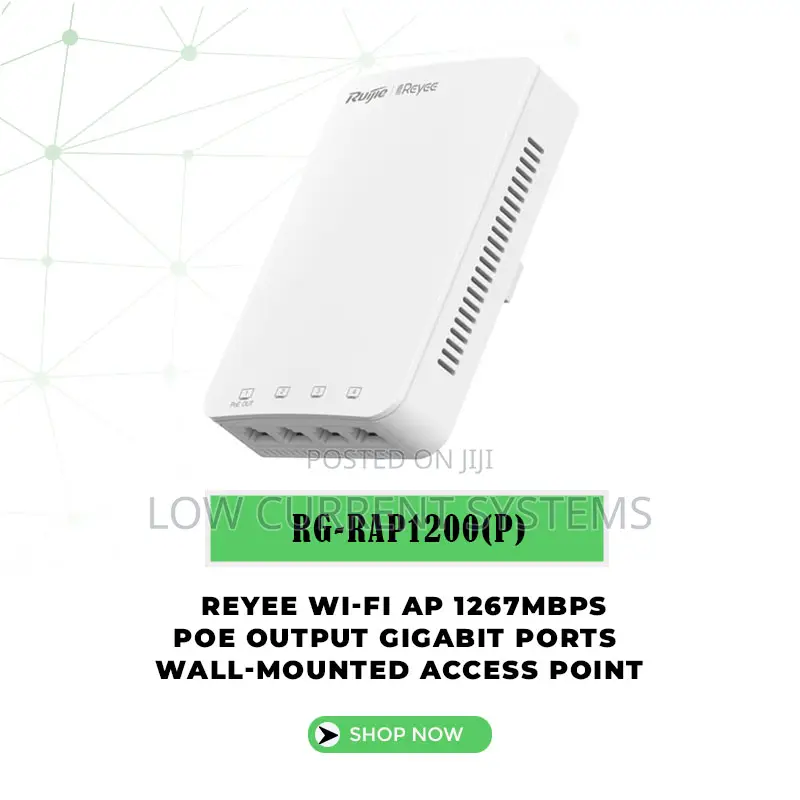Reyee Wi-Fi 6 Dual-Band Wall Plate Access Point Internet Poe