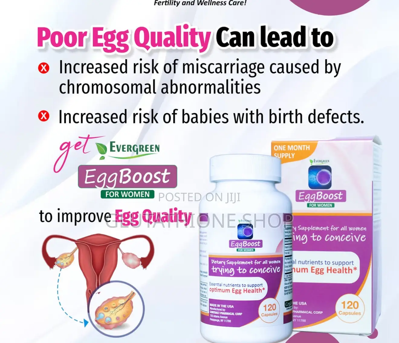 Evergreen Egg Boost For Women -120 Capsules