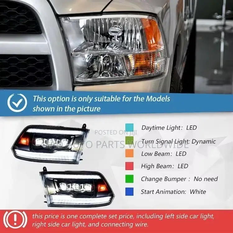 Dodge Ram1500 Led Headlights 2009-2018