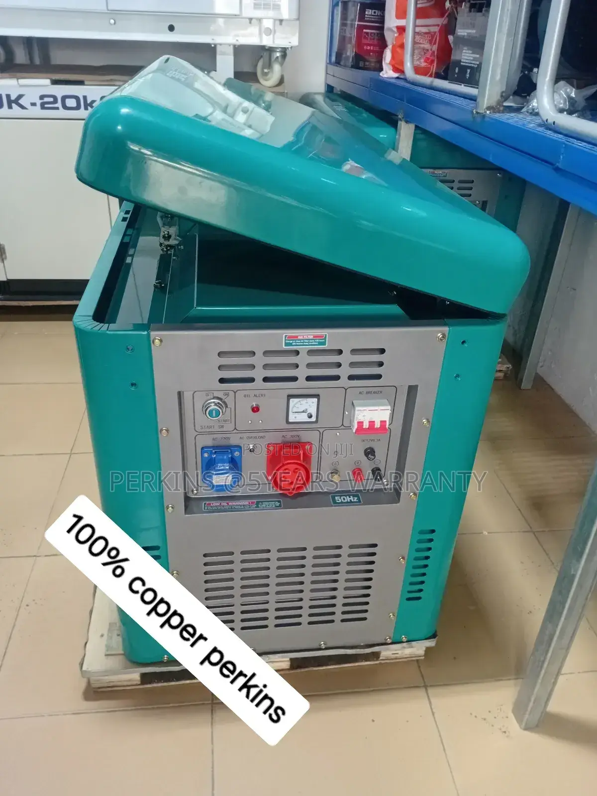 Wheels and Handle 18kva 180,000wats Disel Perkins Silent Uk