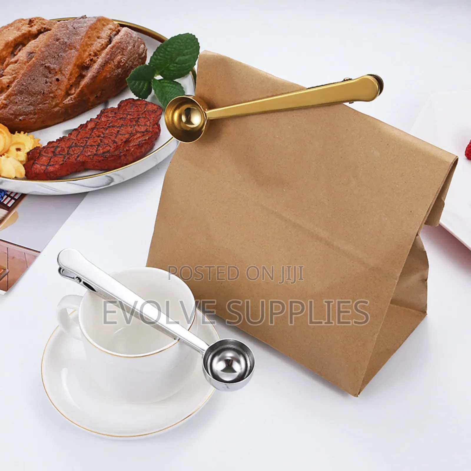 2 in 1 Coffee Measuring Spoon and Sealing Clip