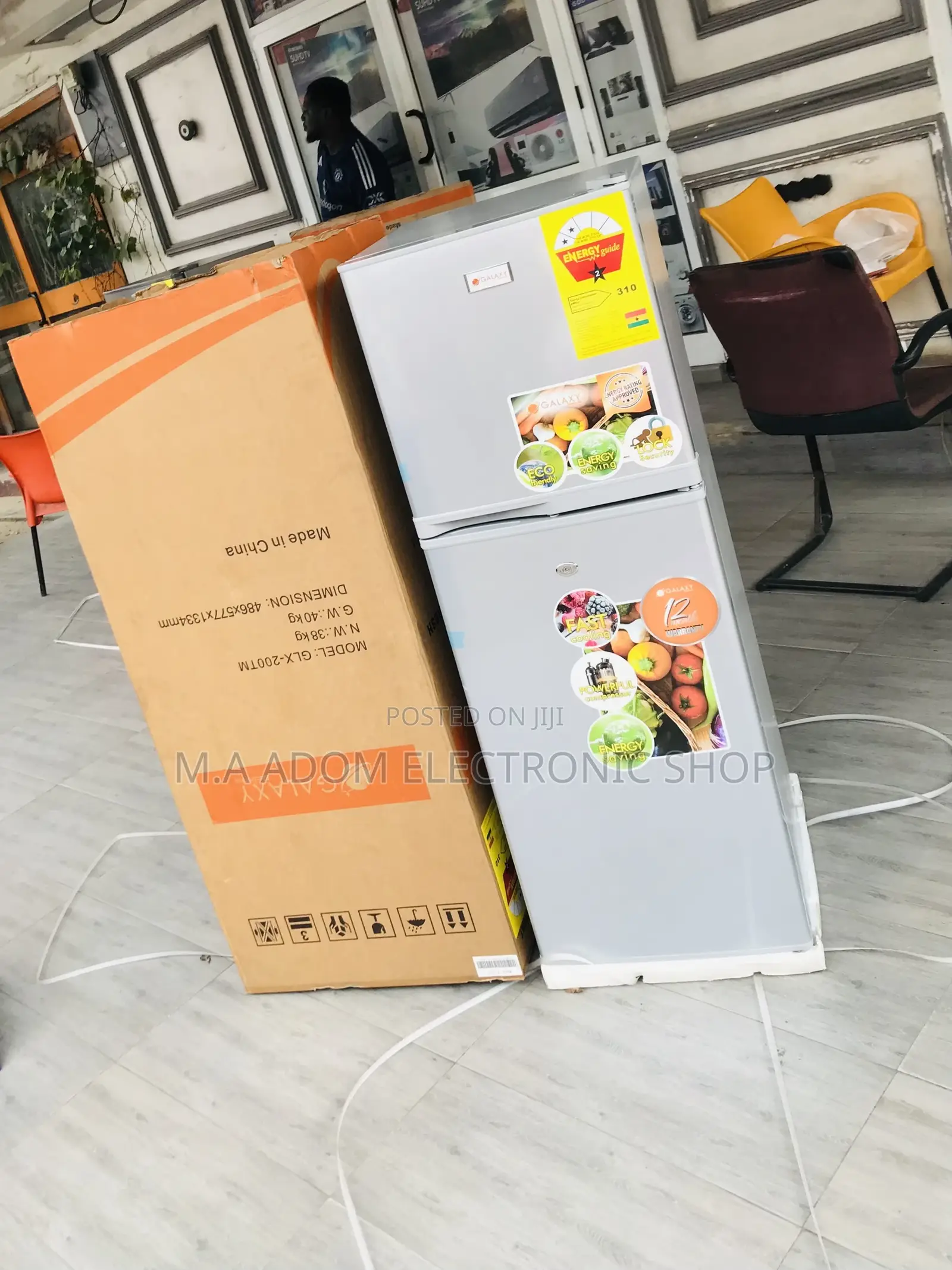 Original Galaxy 200bf Double Door Electric Refrigerator.