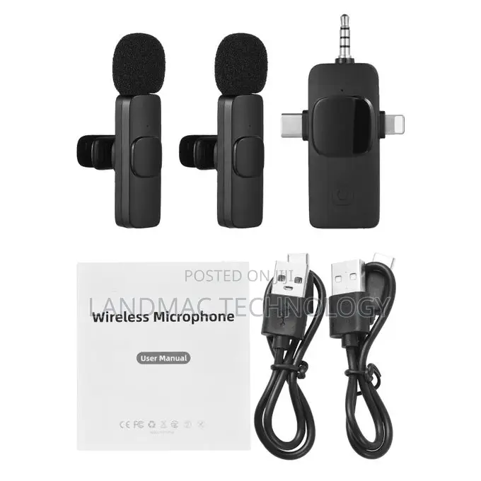 Wireless Mic - Black3-in-1 Wireless Collar Clip Microphone