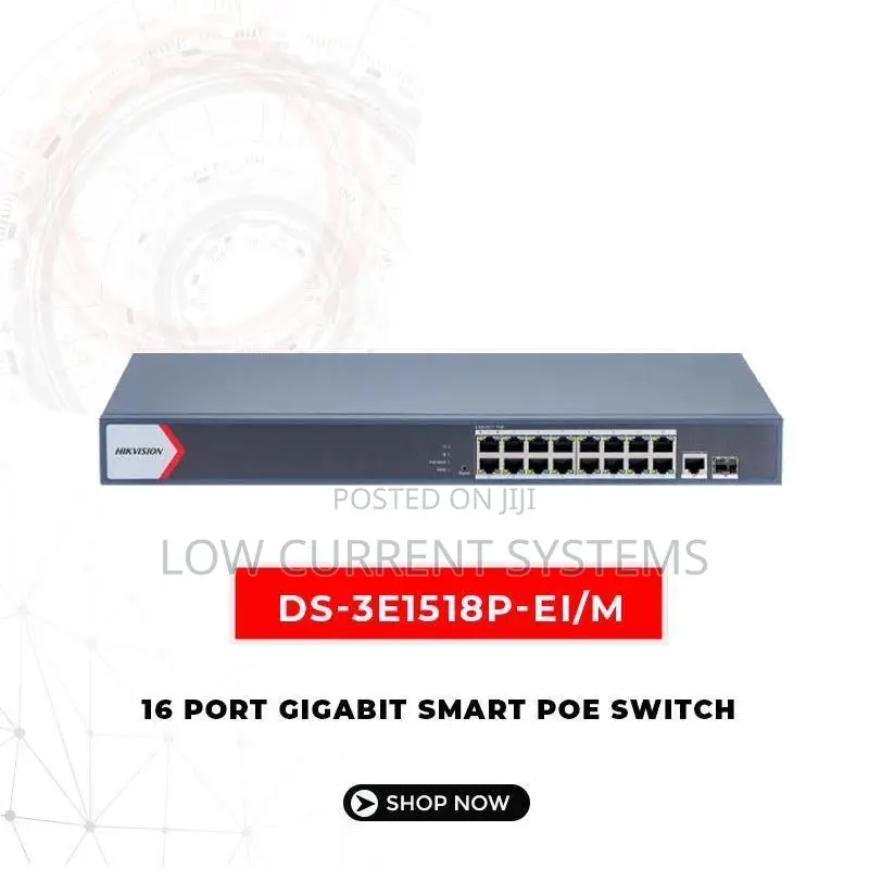 Hikvision 16 Port Gigabit Poe Switch Ds-3e1518p- Ip