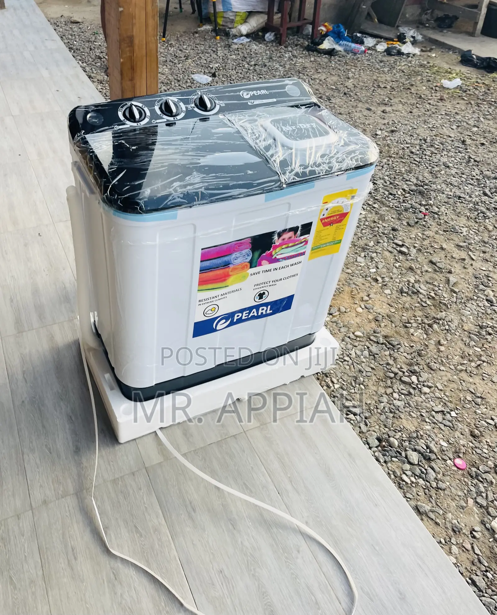 Pearl 7kg Twin Tab Electric Washing Machine + Spin Dry.