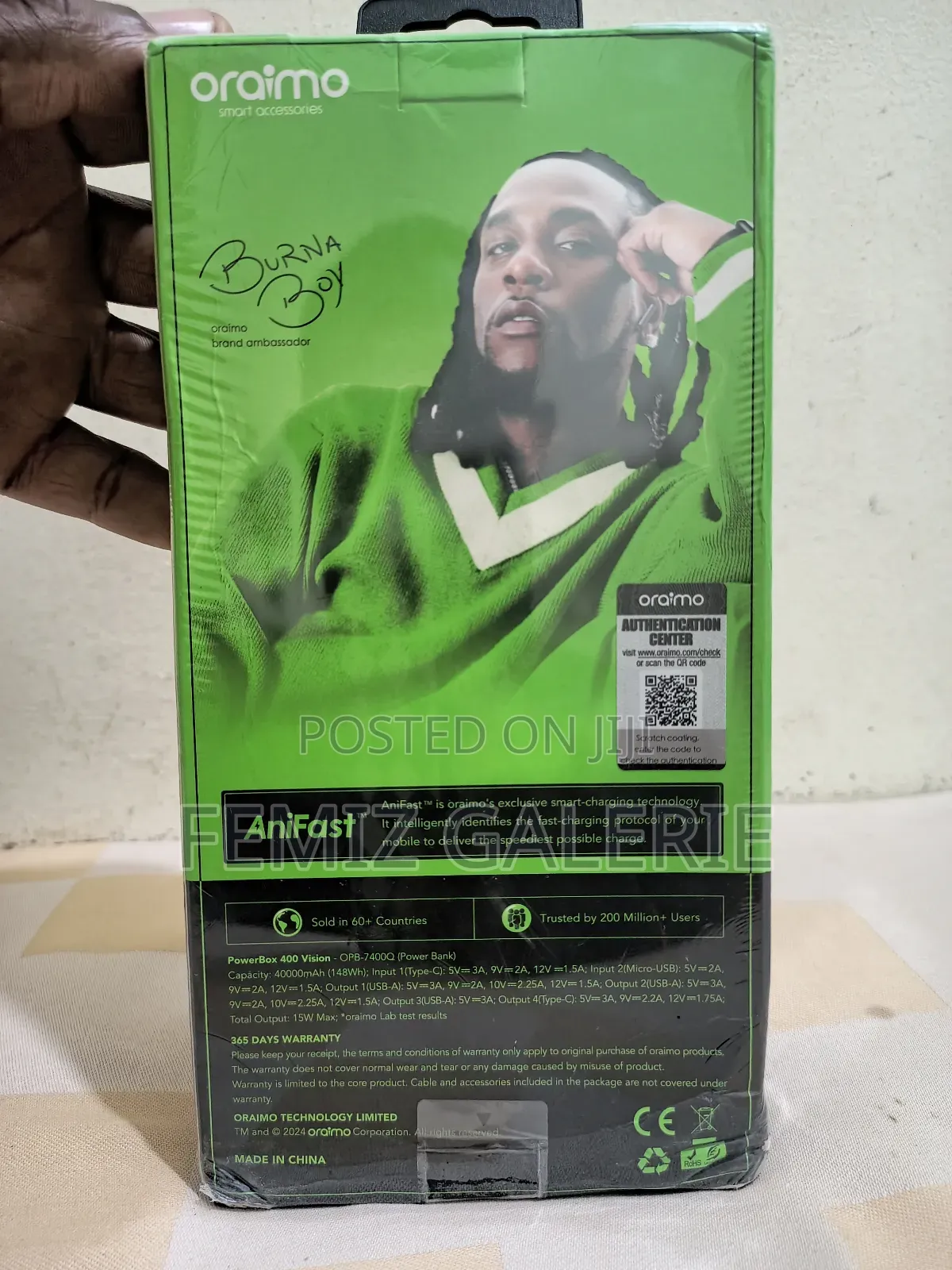 Oraimo Powerbox 400 Vision 40000mah 22.5w Power Bank