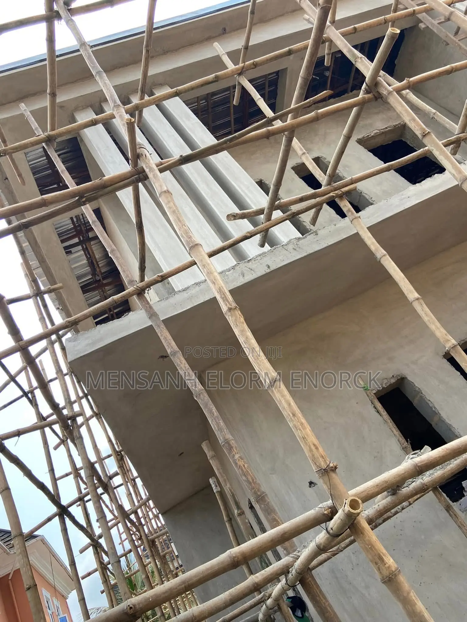 Building House and Face Wall