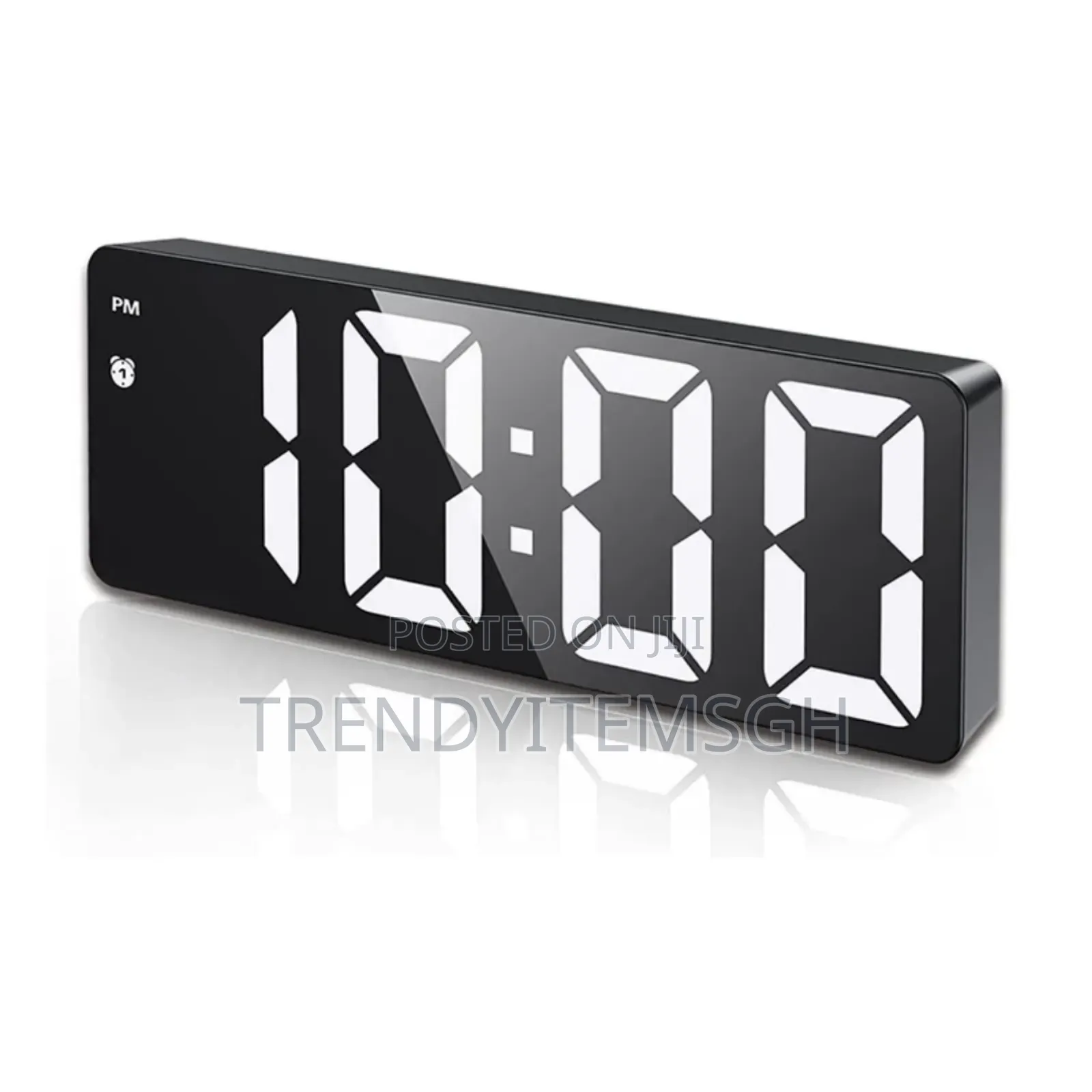 Led Mirror Table Clock Digital Desk Alarm