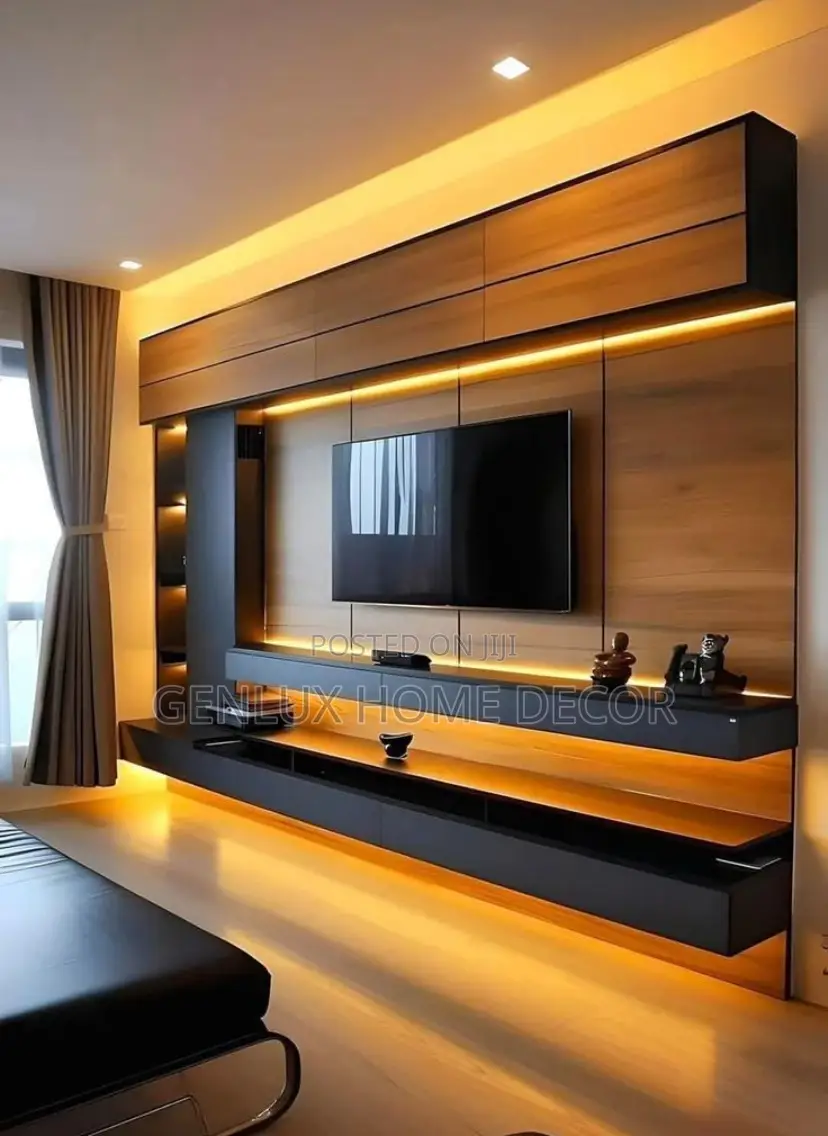 Floating Wall TV Units With Hidden Compartments
