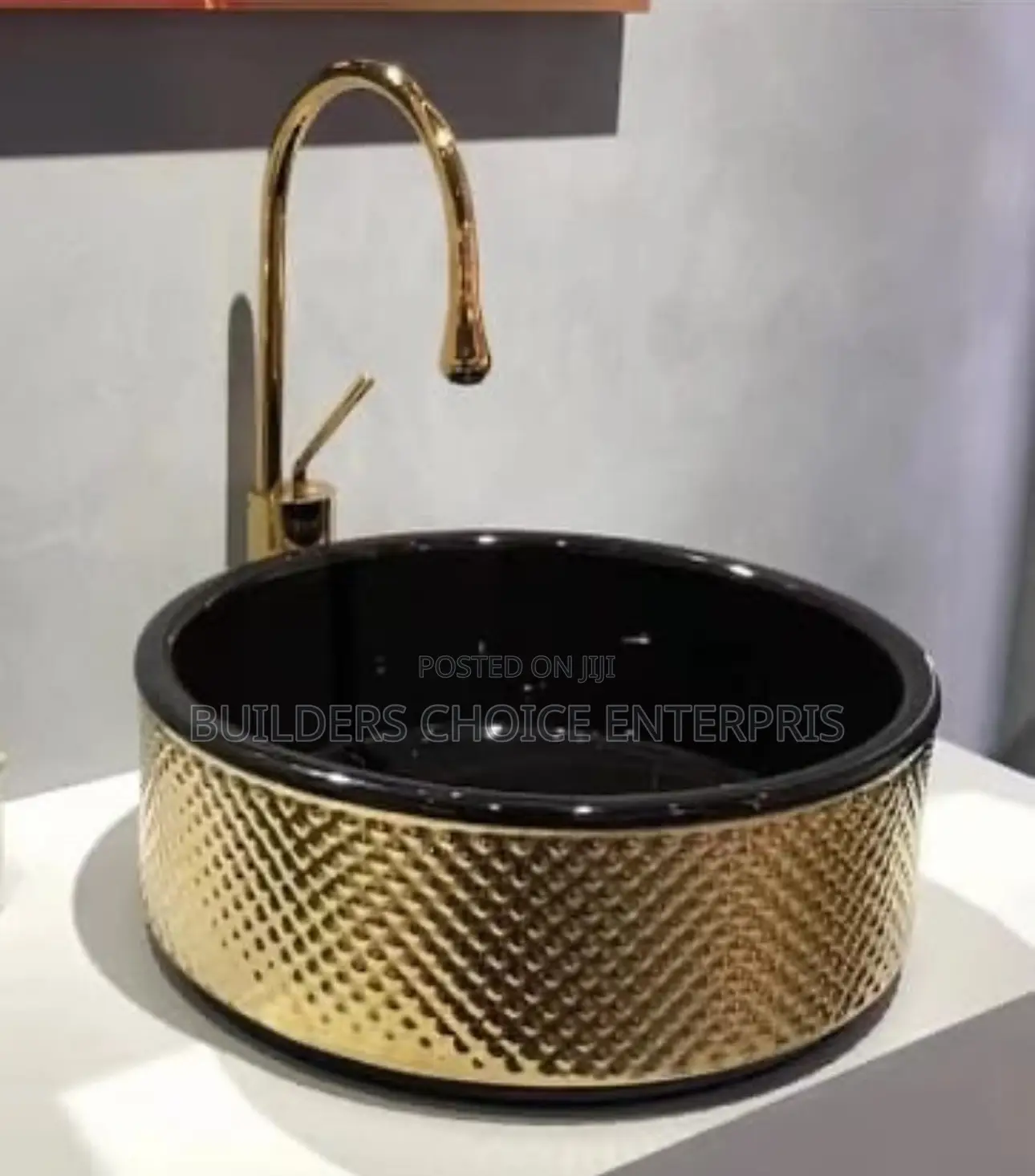 Gold And Black Countertops Basin