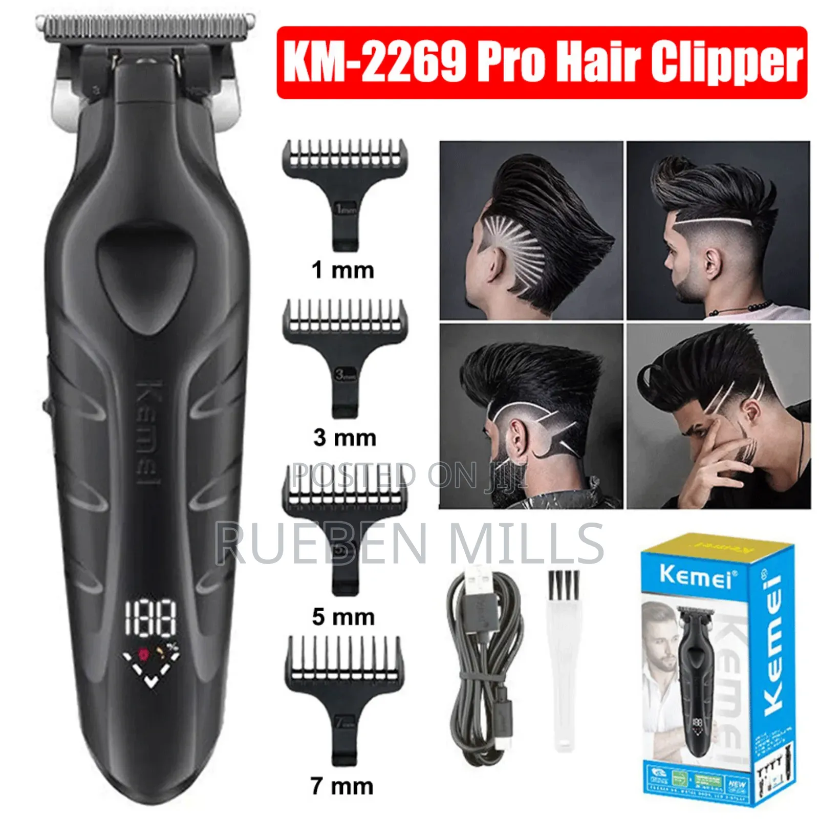 Kemei KM-2269 Pro Hair Clipper Detailer Barbering Machine