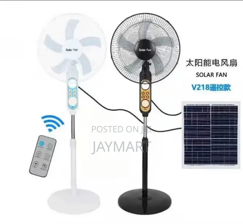 High Efficiency Adjustable 16 Inches Solar Standing Fan
