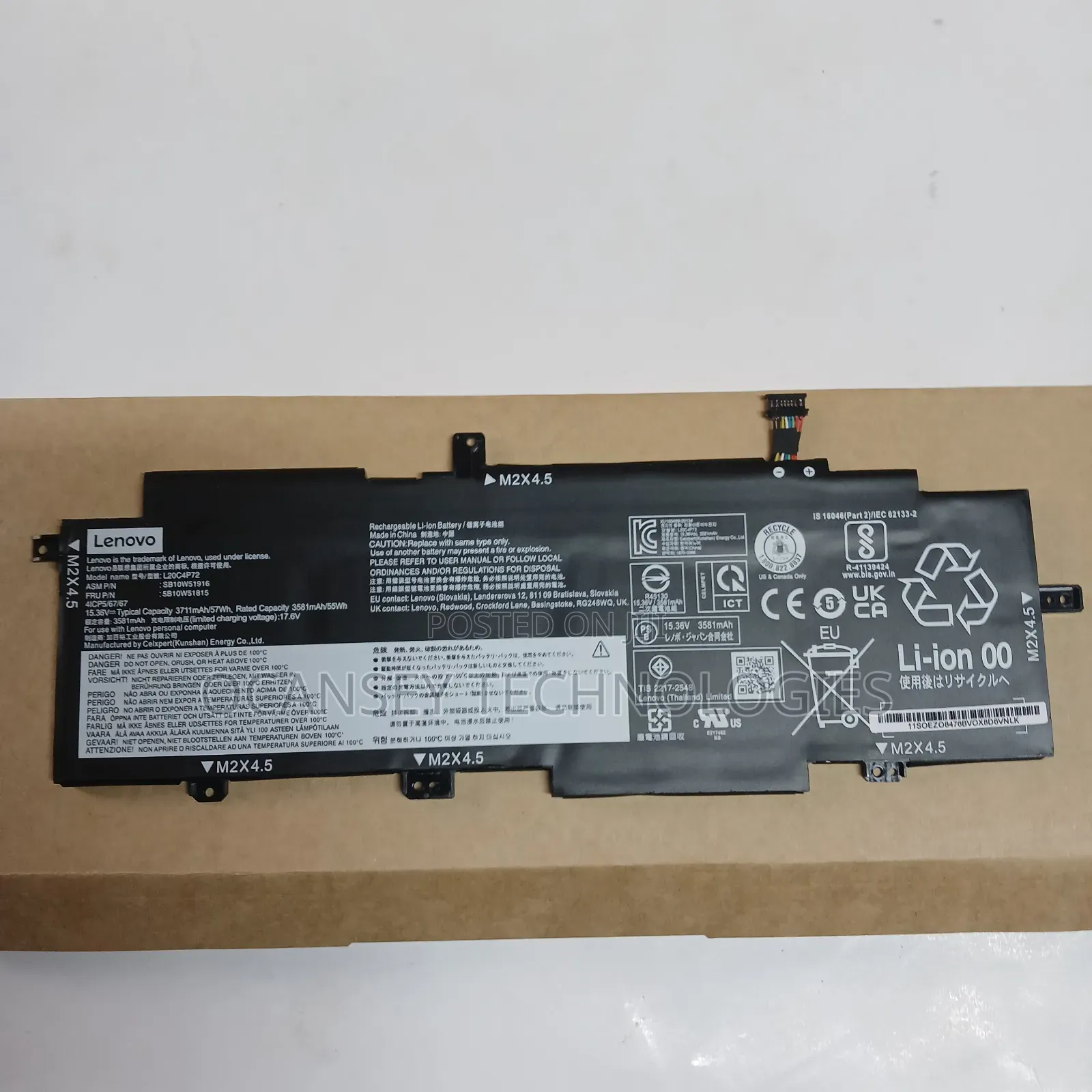 Original Lenovo L20c4p72 Laptop Battery for T14s 2nd Gen