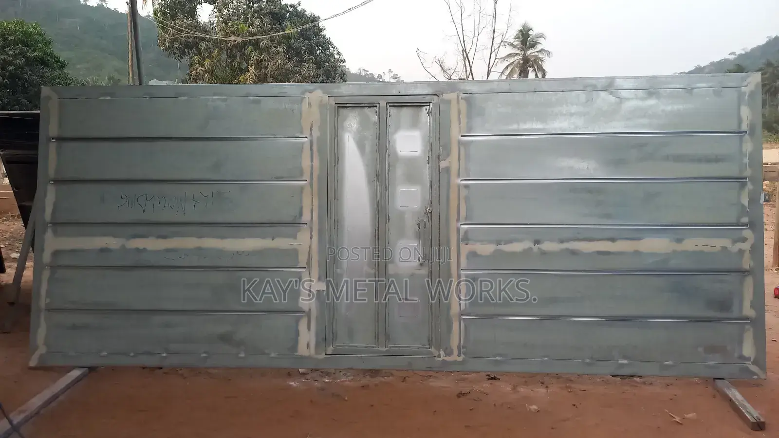 Modern Designer Main Gate | Galvanized Steel Sliding Gate