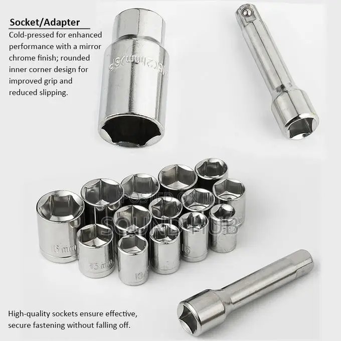 Mythco 40-Piece Manual Ratchet Tool Kit for Mechanics