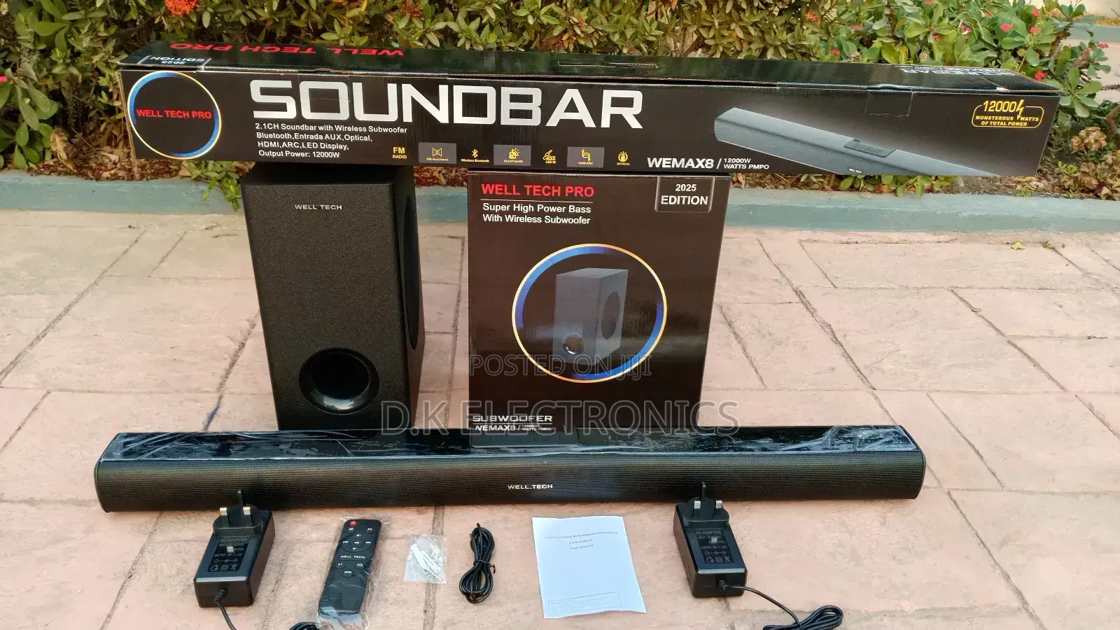 Well Tech Wemax8 12000 Wireless Soundbar