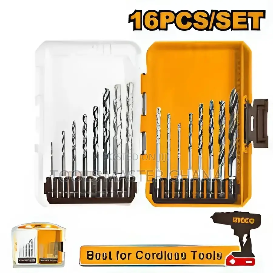 16 Pcs Metal And Wood Drill Bits Set - Akdl11606