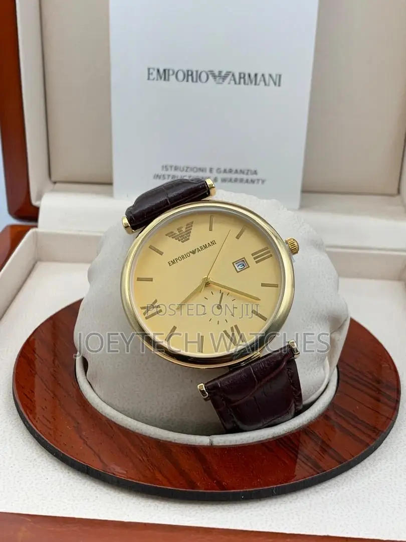 Emporio Armani Leather Watch With Bracelet