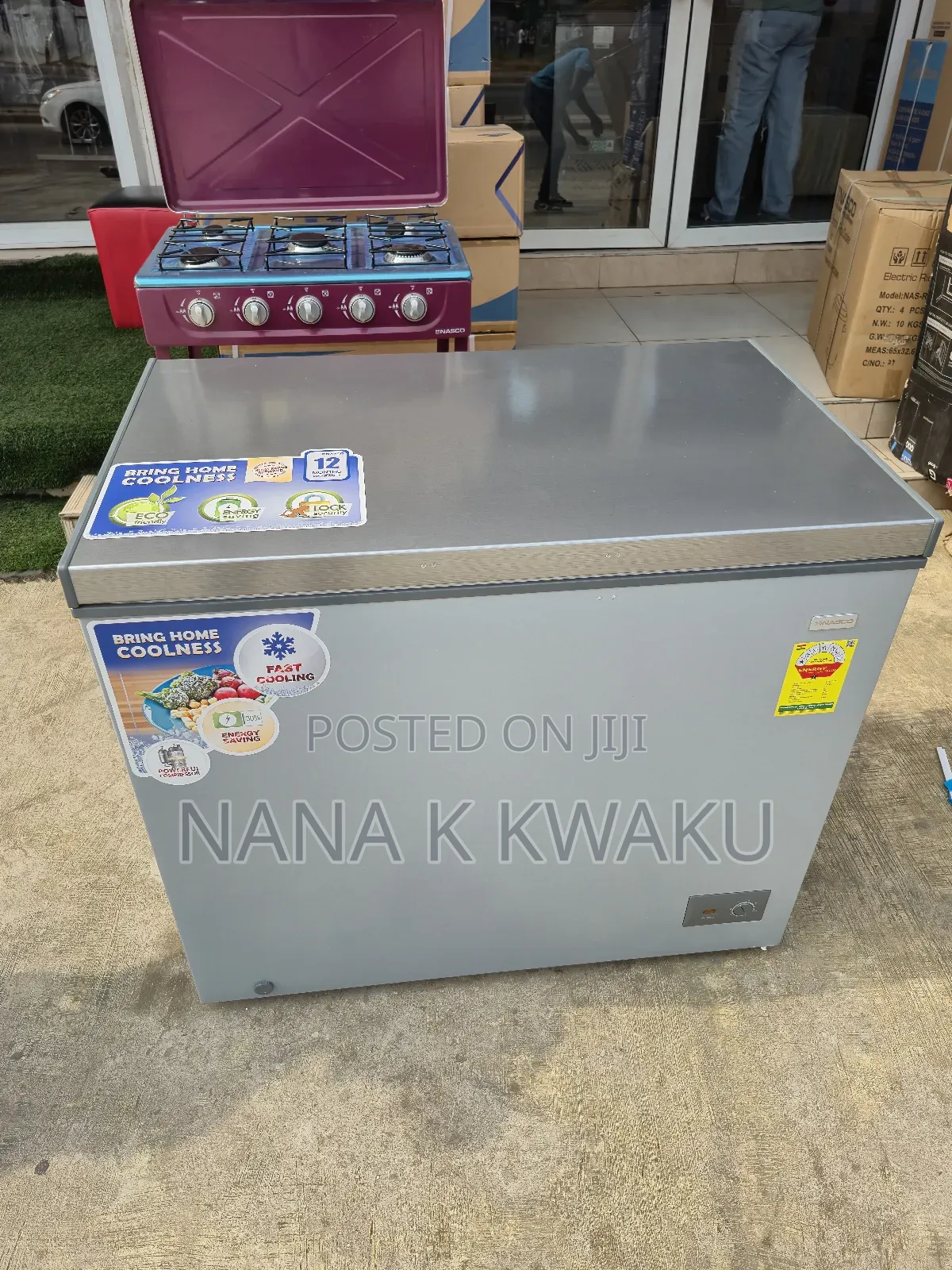 Key Lock_nasco 249litres Chest Freezer Silver VCM