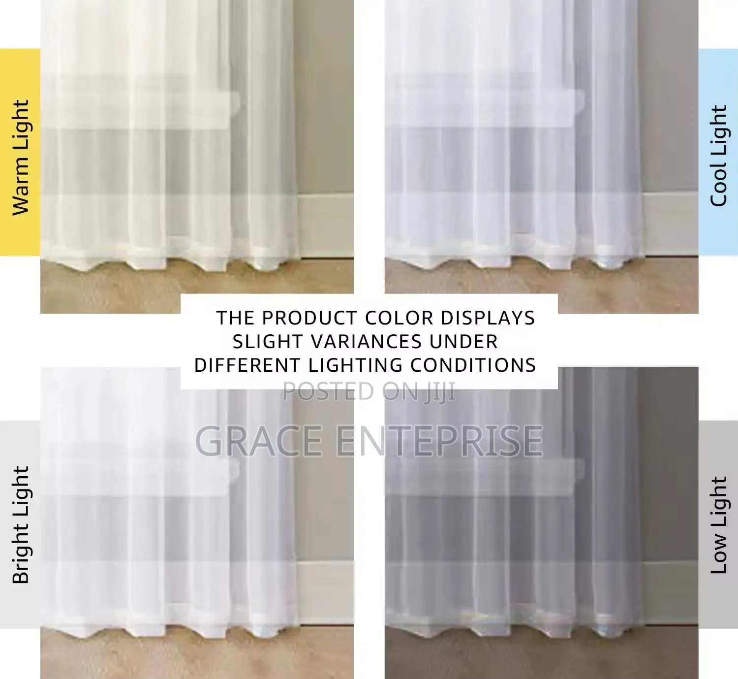 Luxurious and High Quality Curtains 2 In1 Voile
