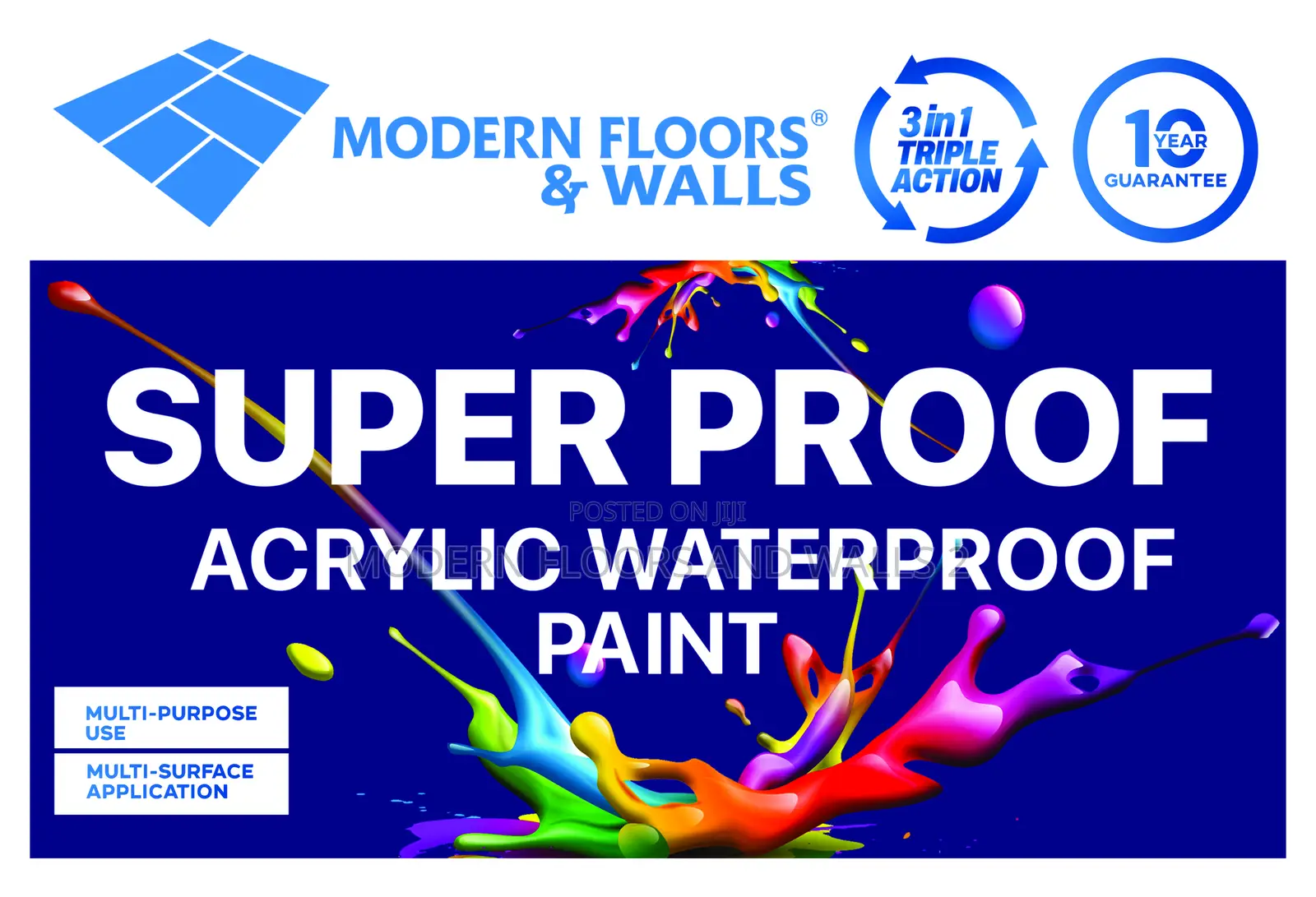 Super Proof 3-in-1 Acrylic Waterproof Paint Coating 5kg