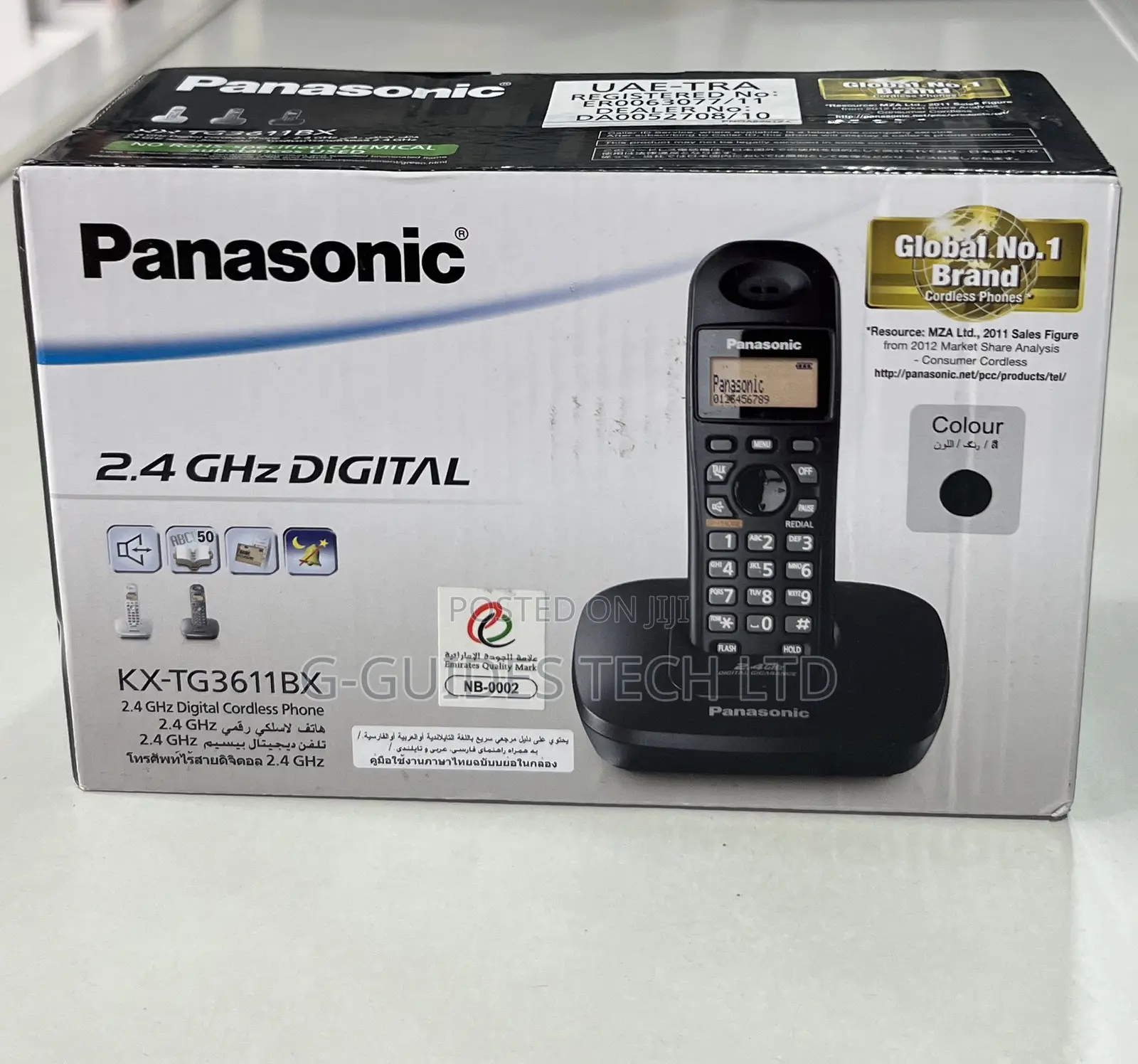 Panasonic 2.4ghz Digital Cordless Phone KX-TG3611BX