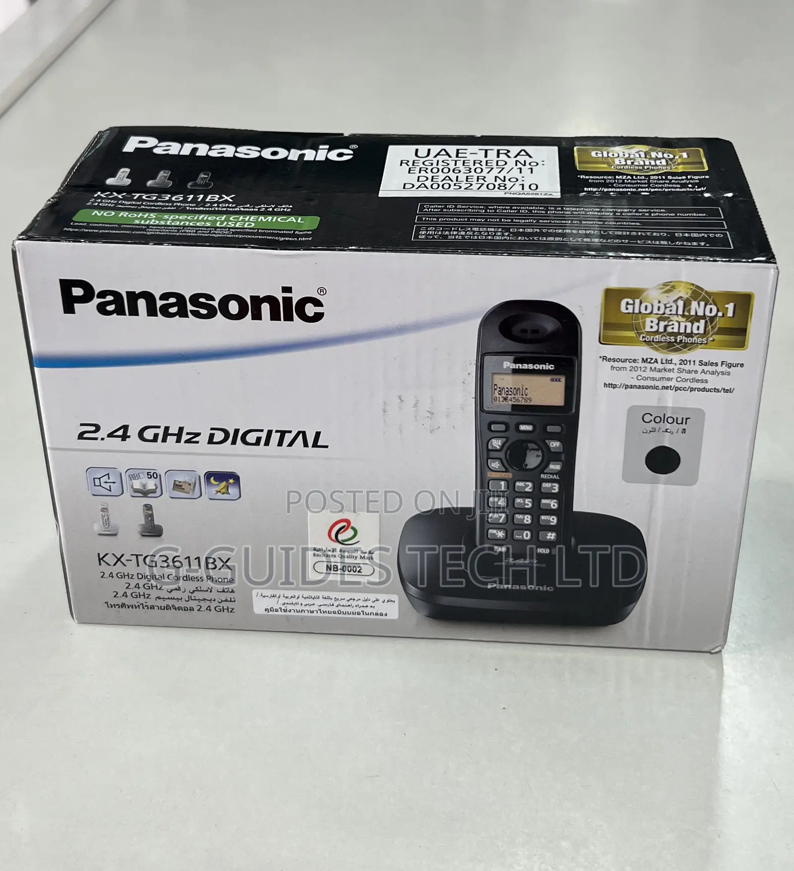 Panasonic 2.4ghz Digital Cordless Phone KX-TG3611BX