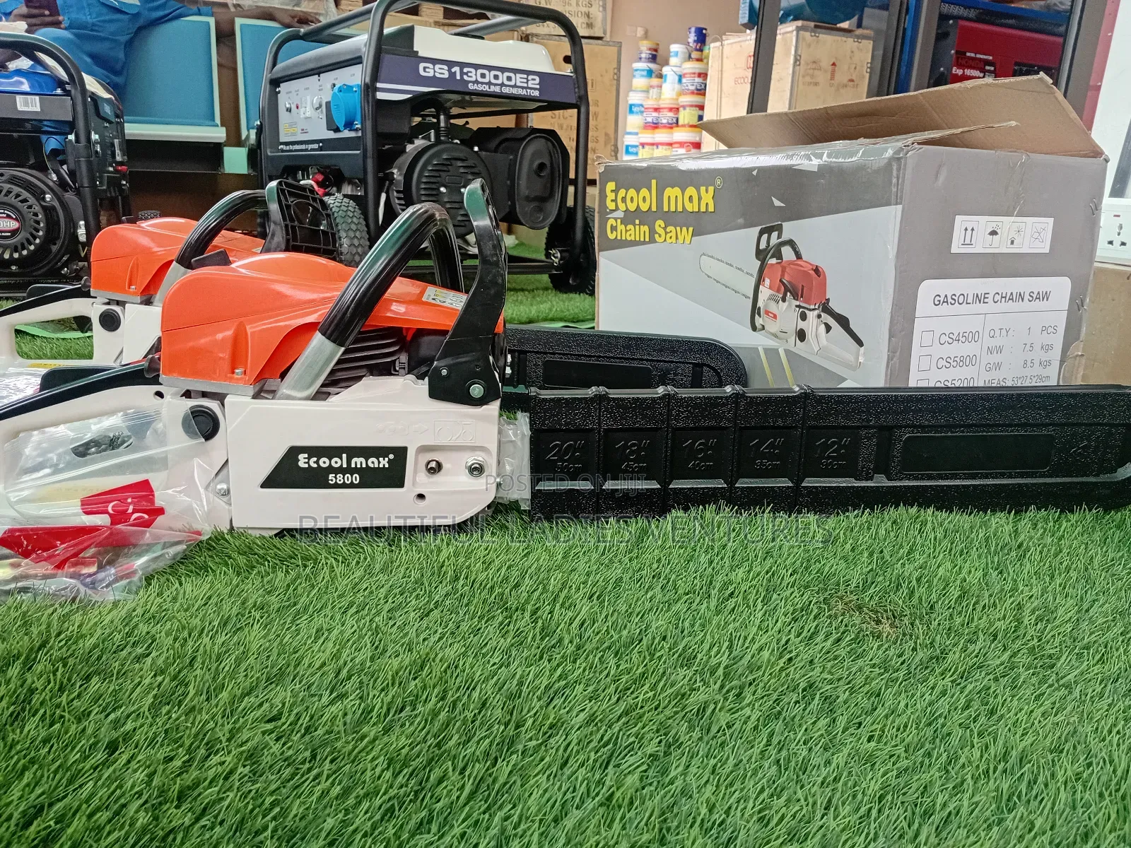 CS5800 Ecoolmax Chain Saw Gasoline Pull Start