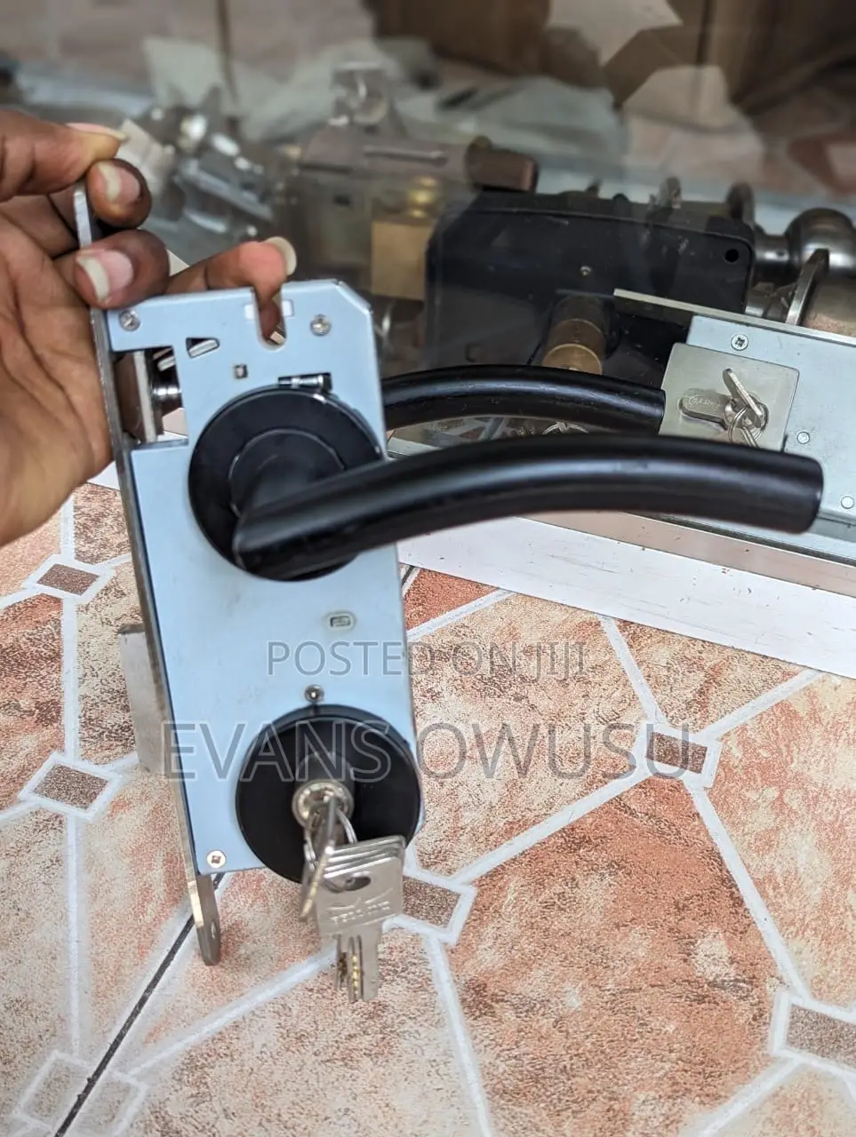 Black Door Lock
