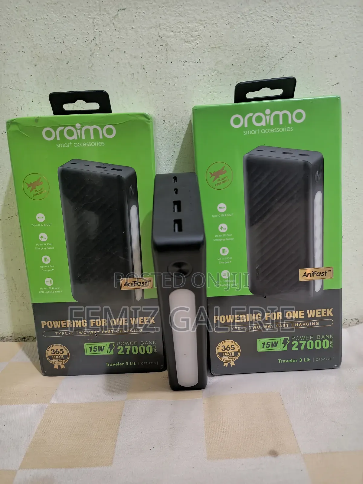 Oraimo Traveler 3; 27000mah 15w Power Bank