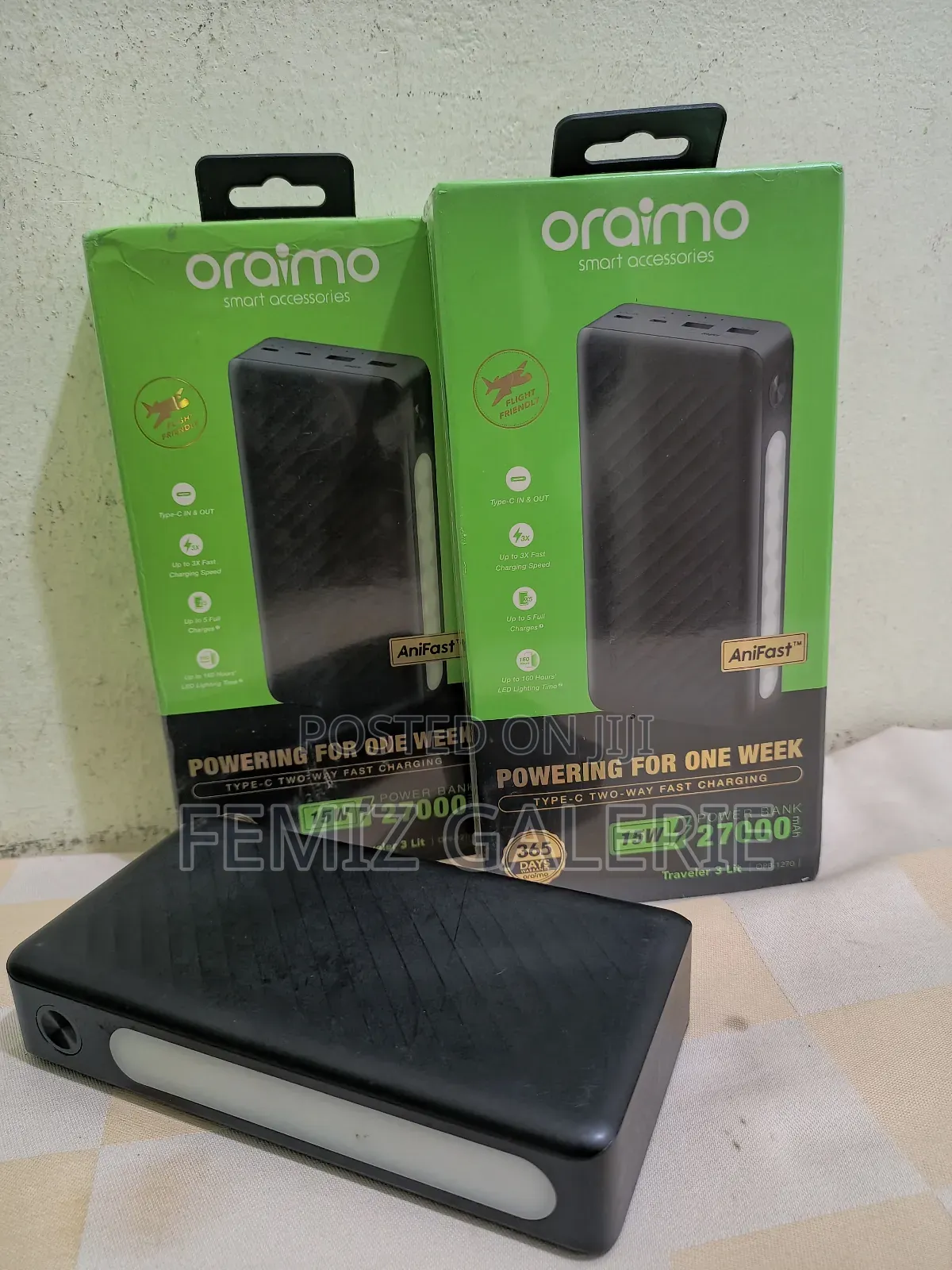 Oraimo Traveler 3; 27000mah 15w Power Bank