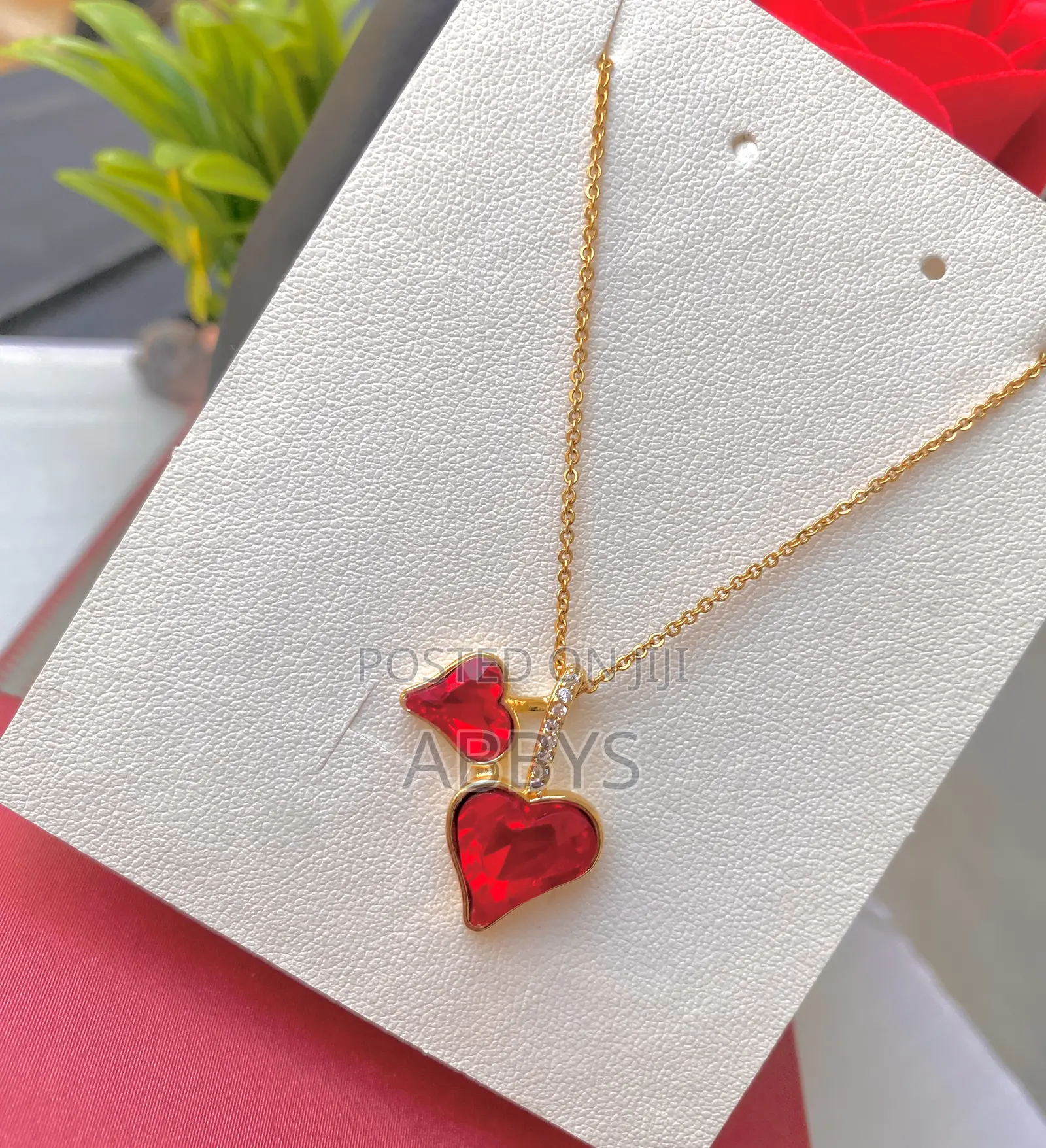 Charming Two-Heart Love Pendant Necklace