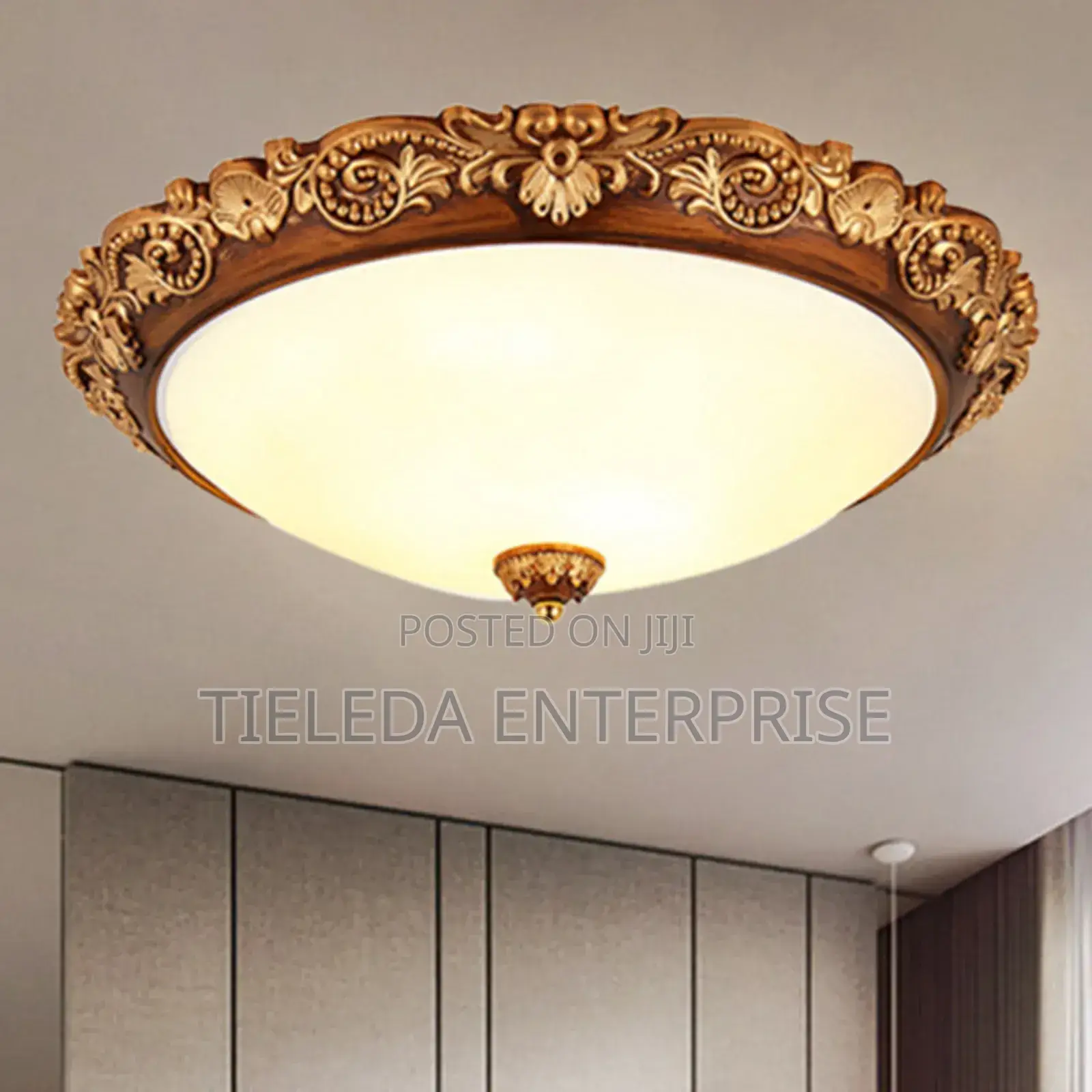 Coffee Color Ceiling Light With E27 Bulb