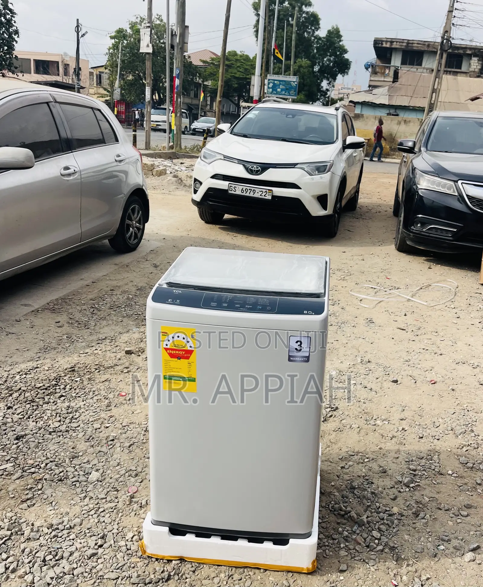 Smart Wash TCL 8kg Fully Automatic Washing Machine.