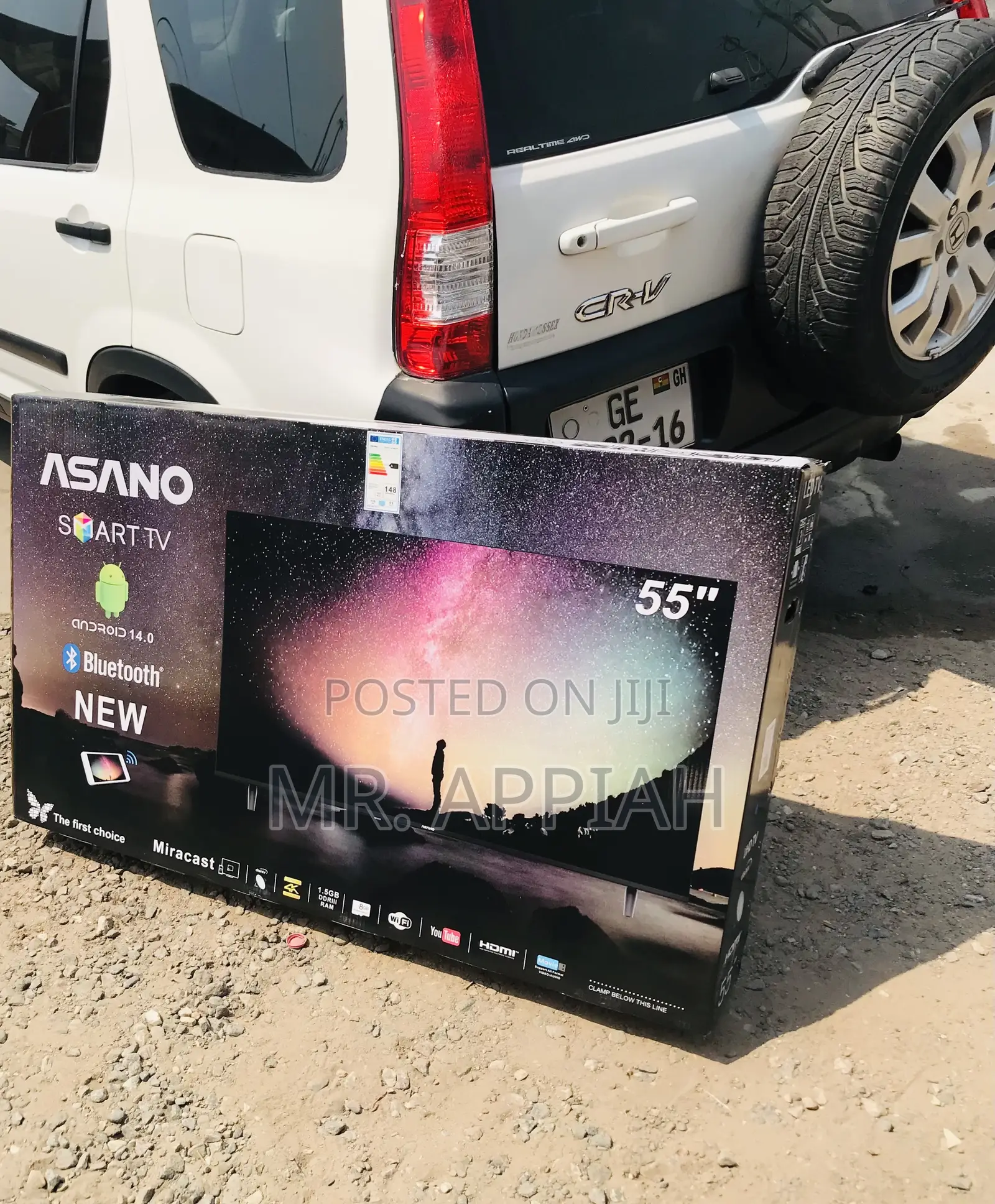 Affordable Asano 55 Inch Smart Screen Television(Black).