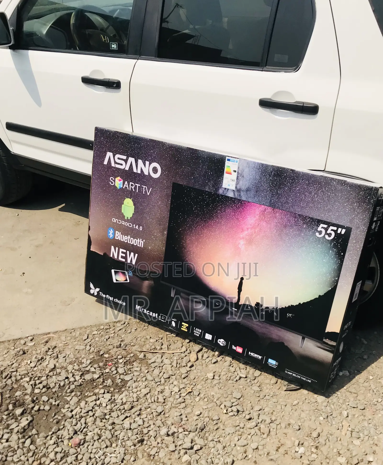 Affordable Asano 55 Inch Smart Screen Television(Black).