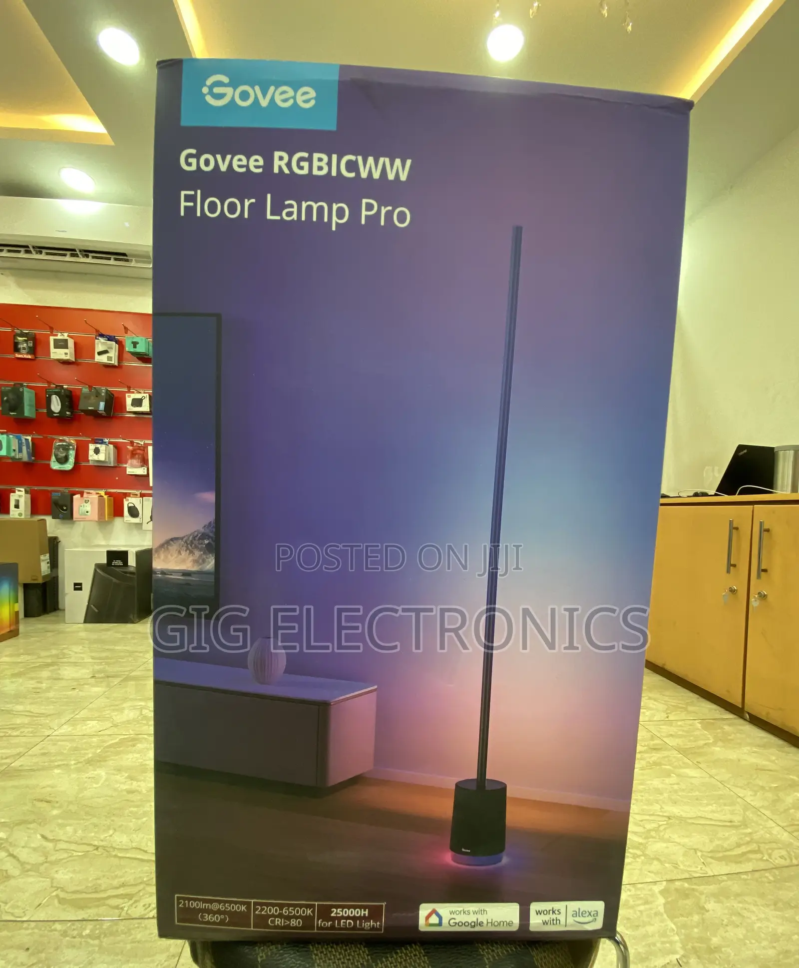 Govee Floor Lamp Pro, RGBIC LED Lamp With Bluetooth Speaker