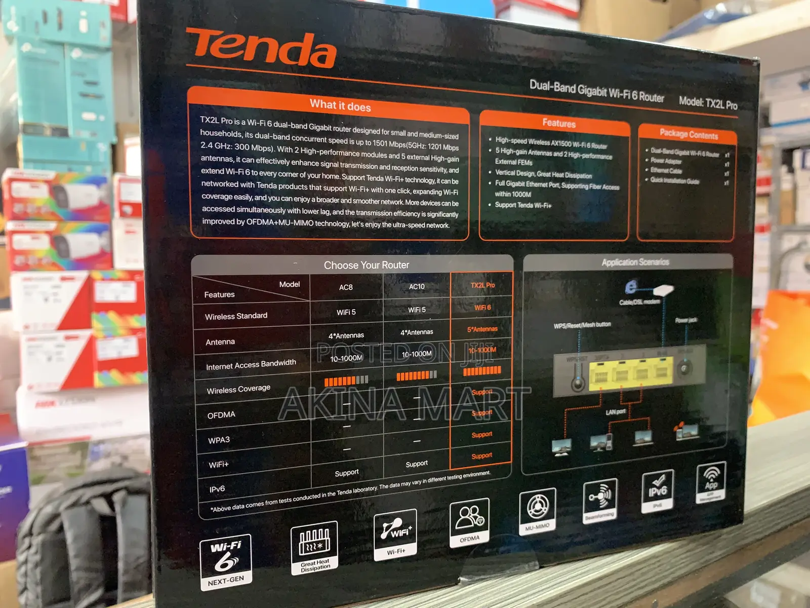 Tenda Ax1500 Dual-Band Gigabit Wi-Fi 6 Router