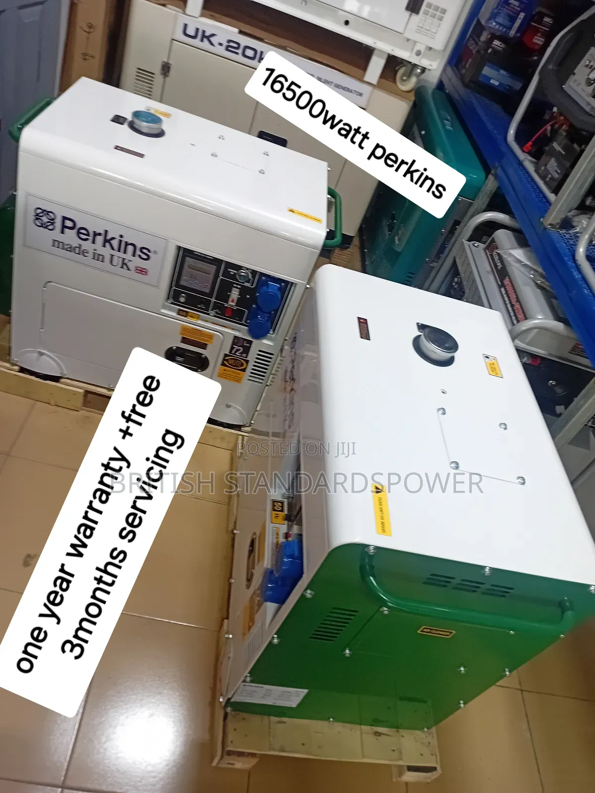 White and Green Perkins 15kva 16500watt Diesel 15kva