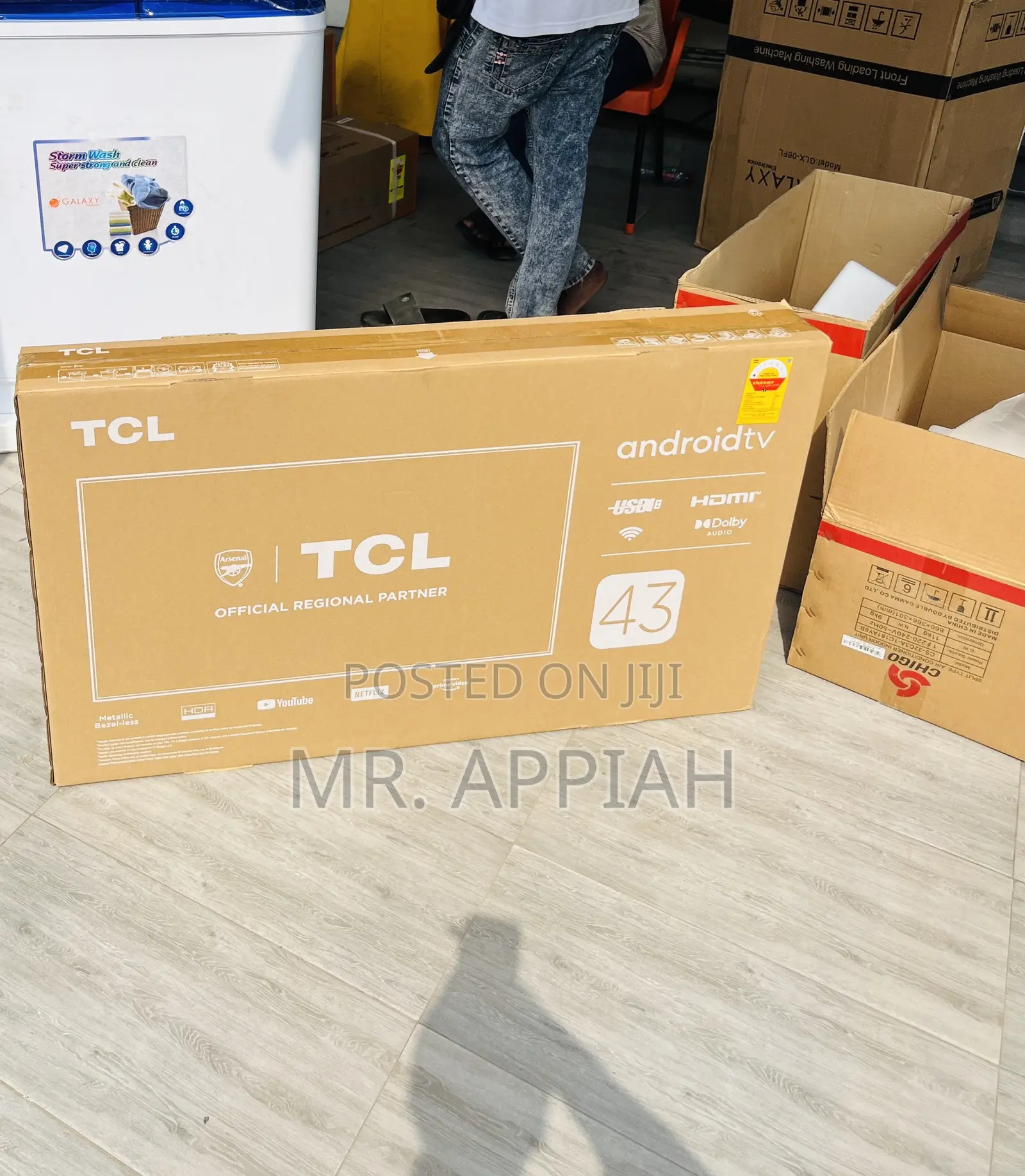 Durable TCL 43S4500 43” HDR Smart Screen Tv, Black.