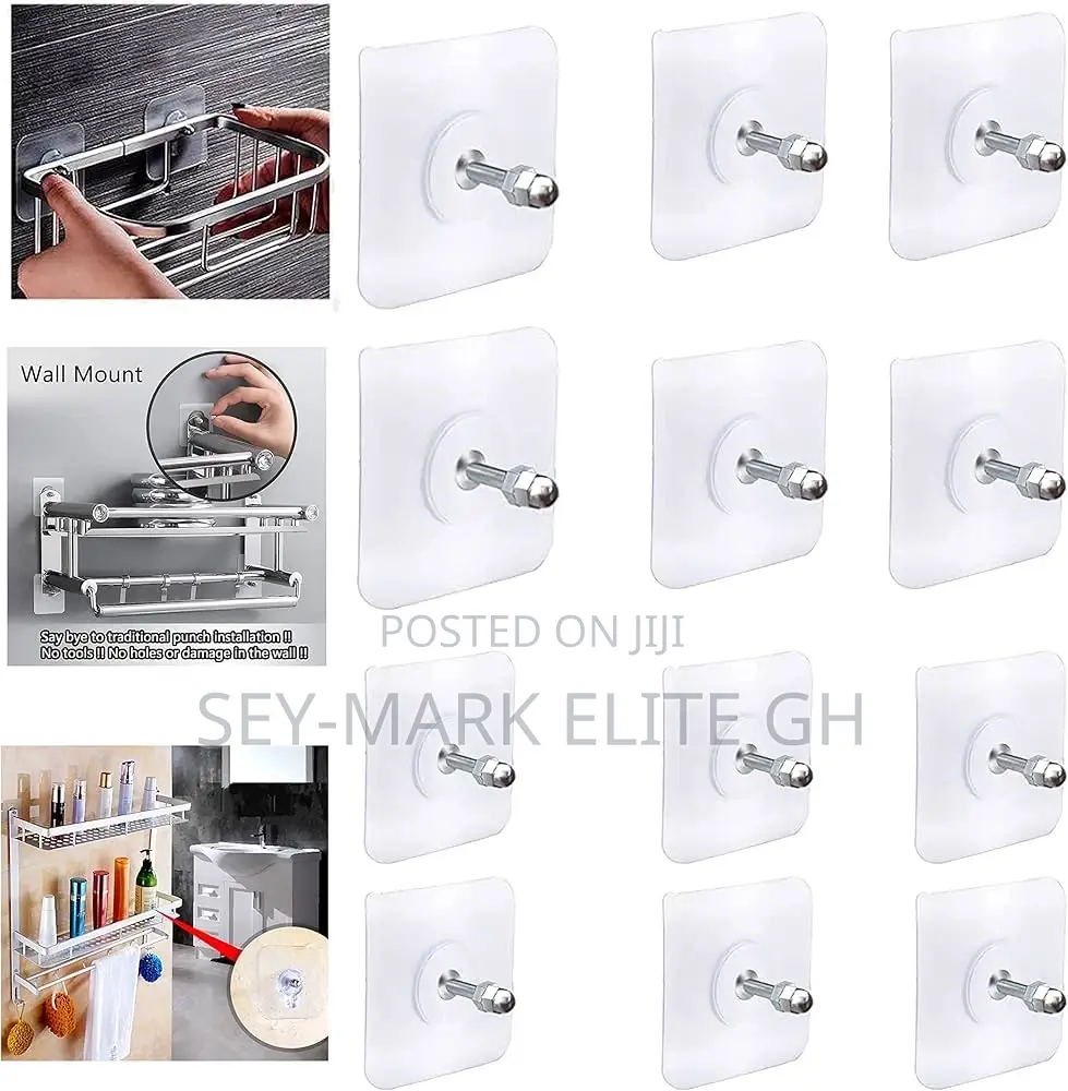 Adhesive Wall Screw Hook (4pcs)